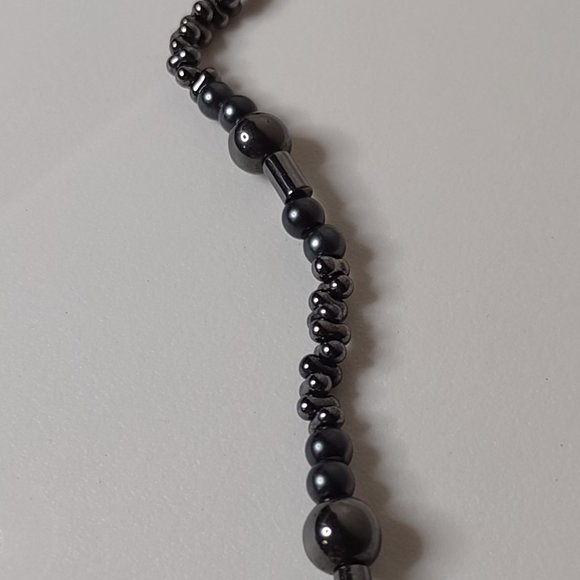 Vintage Pretty Stone And Bead Necklace Adjustable 21 To 22.5 Inches Long - Picture 6 of 11